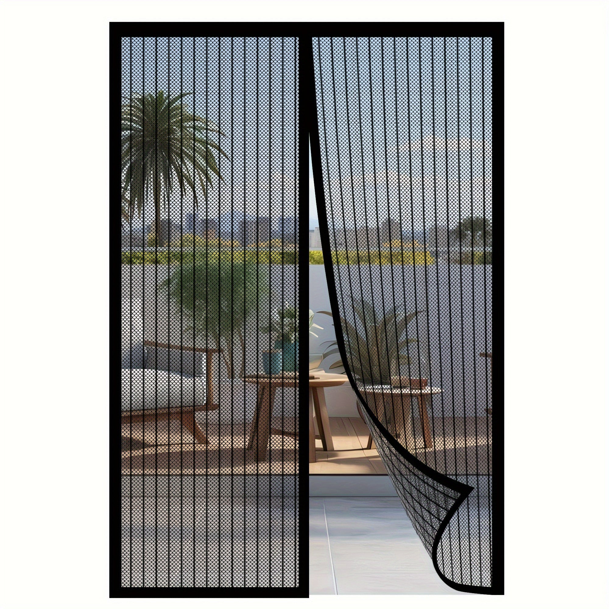 Magnetic Screen Door - Self-Sealing, Heavy-Duty, Hands-Free Mesh Partition Keeps Bugs Out - Pet And Kid Friendly