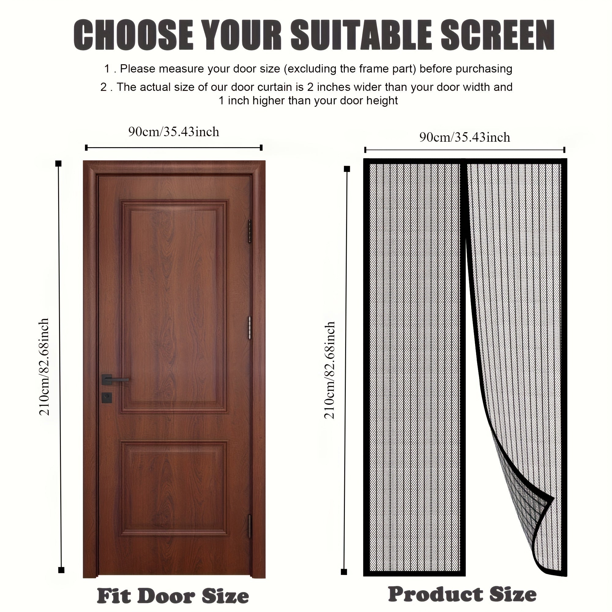 1pc Striped Soft Screen Curtain, Breathable And Mosquito-Proof, with Magnetic Closure, Easy to Clean, Suitable for 36X82 Inch Doors