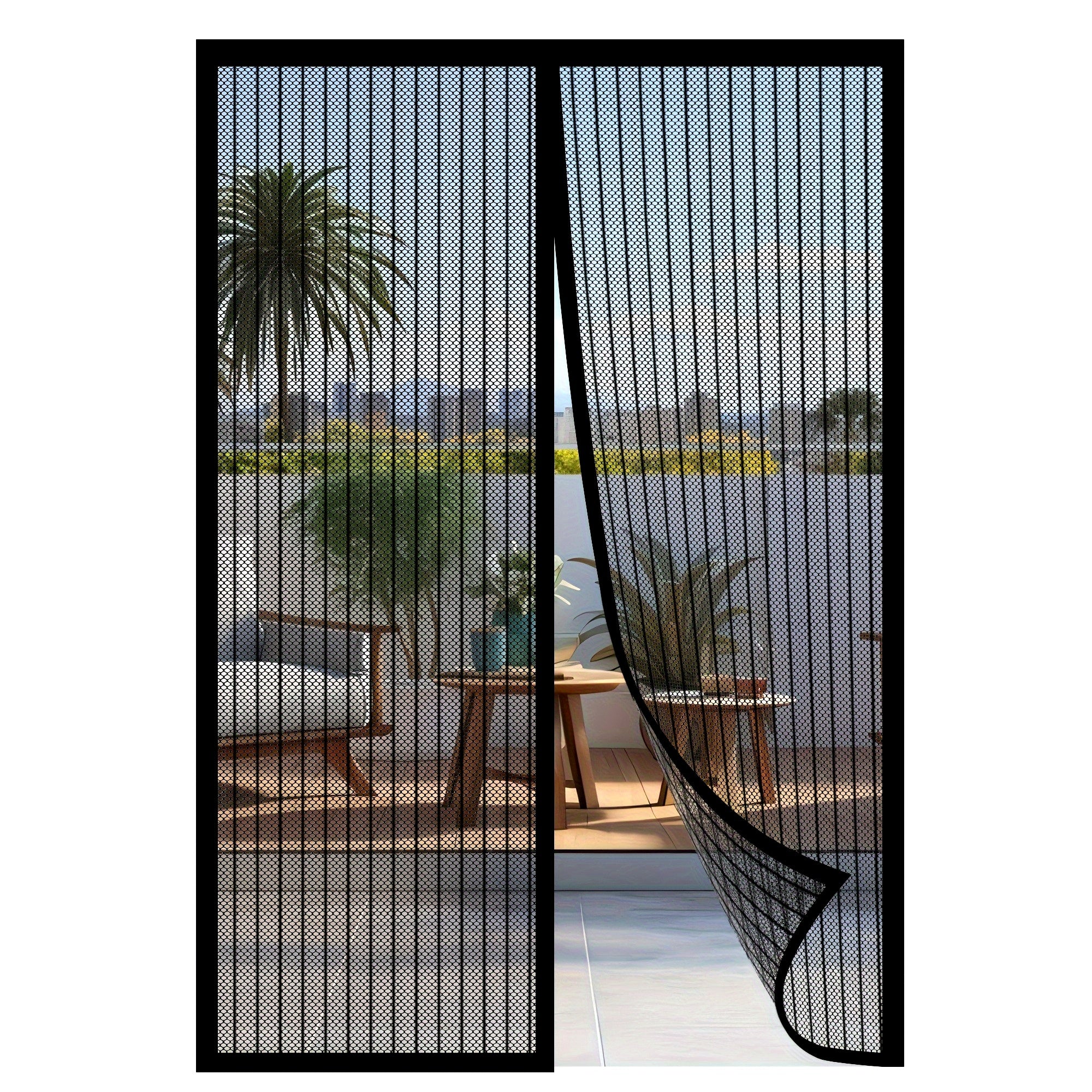 Magnetic Screen Door - Self-Sealing, Heavy-Duty, Hands-Free Mesh Partition Keeps Bugs Out - Pet And Kid Friendly
